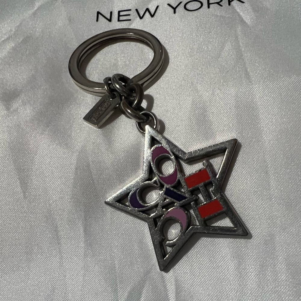 Coach Star Keychain with Pink, Purple and Red Accents - Picture 3 of 3